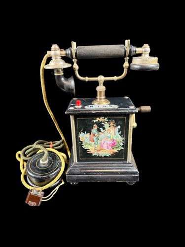 Antique french hand crank t - french,